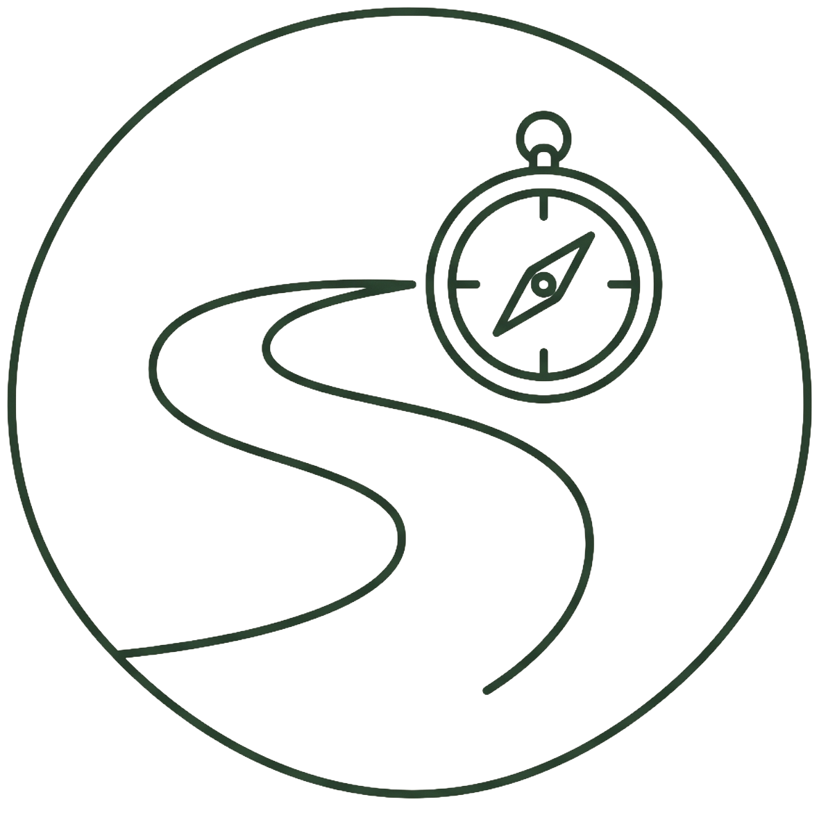 Minimalist gold interlocking circles icon representing relational connection and couples counseling.